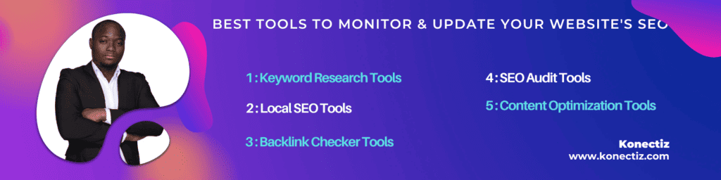 Best Tools to Monitor & Update Your Website's SEO - Konectiz