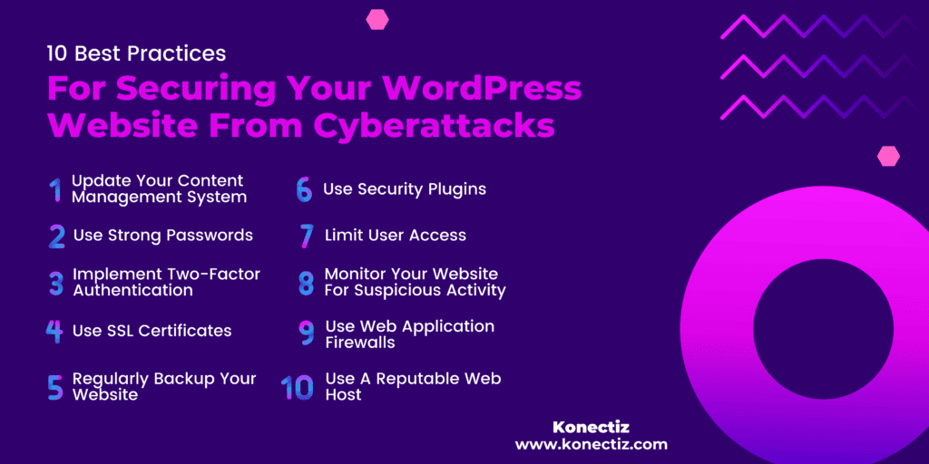 10 Best Practices For Securing Your WordPress Website From Cyberattacks - Konectiz