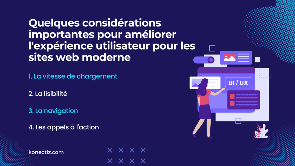 Quelques considérations importantes pour améliorer l'expérience utilisateur pour les sites web moderne - Konectiz