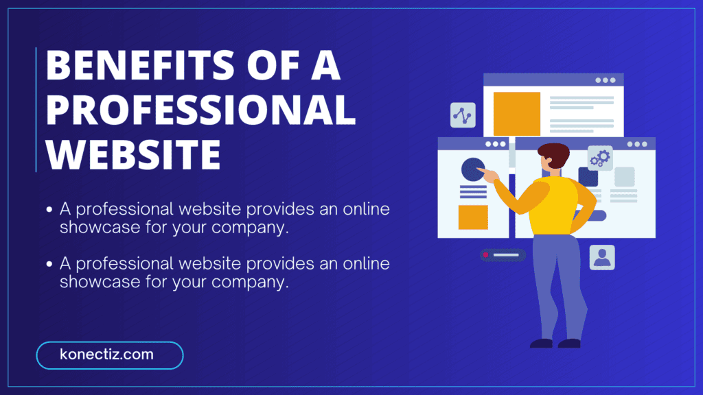 Benefits of a professional website - Konectiz